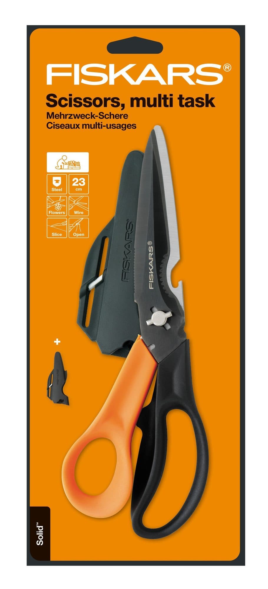 Schaar Fiskars Cuts+More Titanium multifunctioneel zwart
