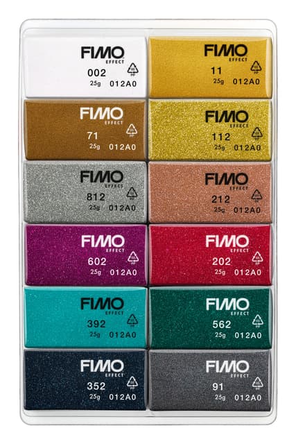 Klei Fimo effect colour pak à 12 sparkelende kleuren 2