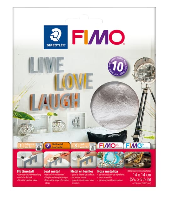 Bladmetaal Staedtler Fimo 8781 14x14cm zilver 10 vel