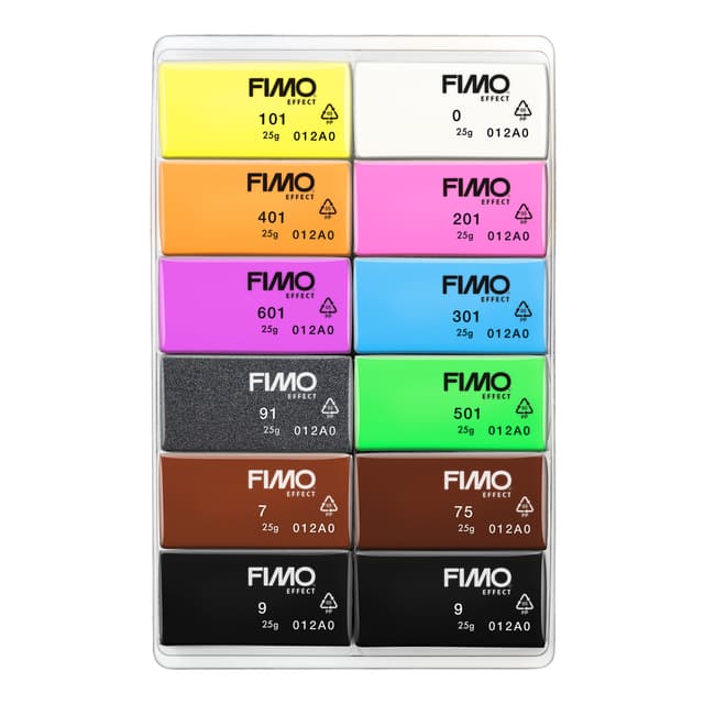 Klei Fimo effect colour pak à 12 neon kleuren 2