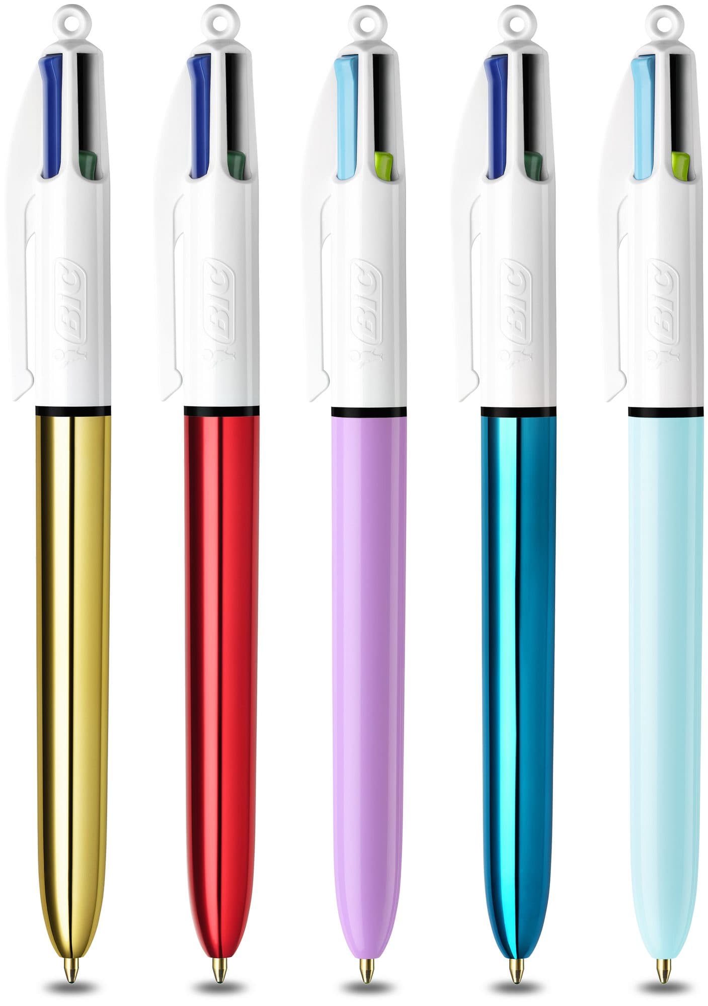 Balpen Bic 4kleuren My Bic medium assorti blik à 5 stuks 2