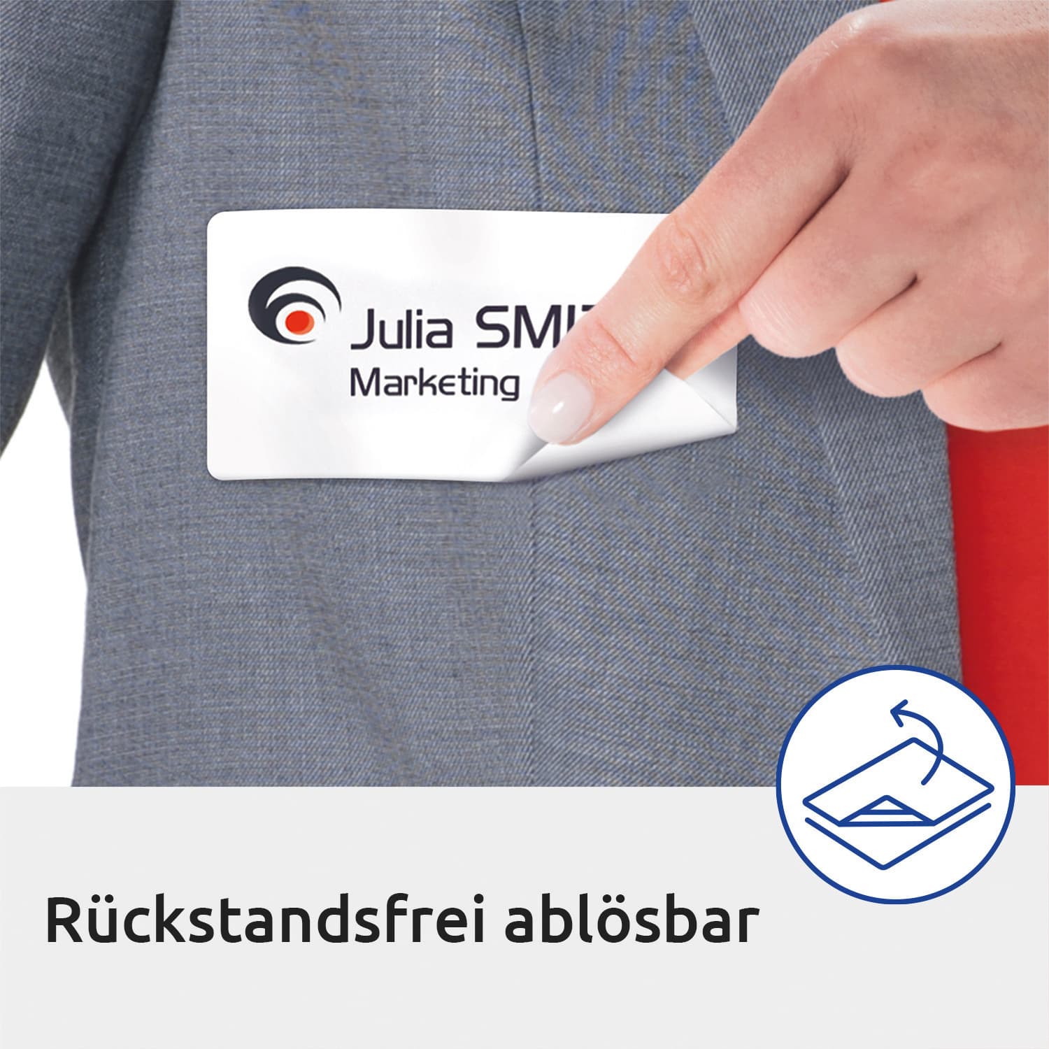 Naambadge etiket Avery J4785-20 80x50mm wit 200 stuks 6