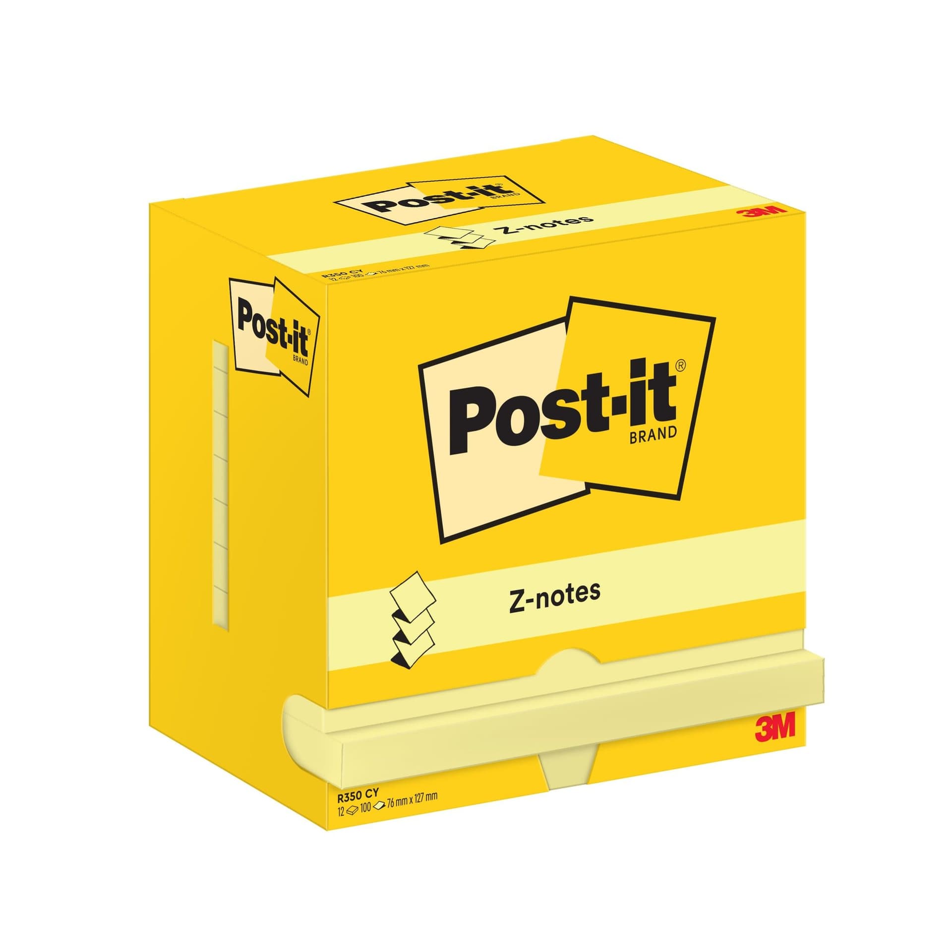 Memoblok Post-it Z-Note R350 76x127mm geel 12 stuks 6
