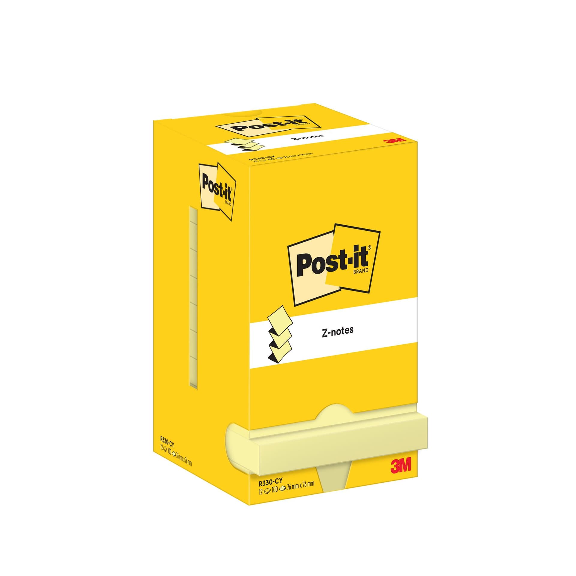 Memoblok Post-it Z-Note R330 76x76mm canary yellow 12 stuks 5