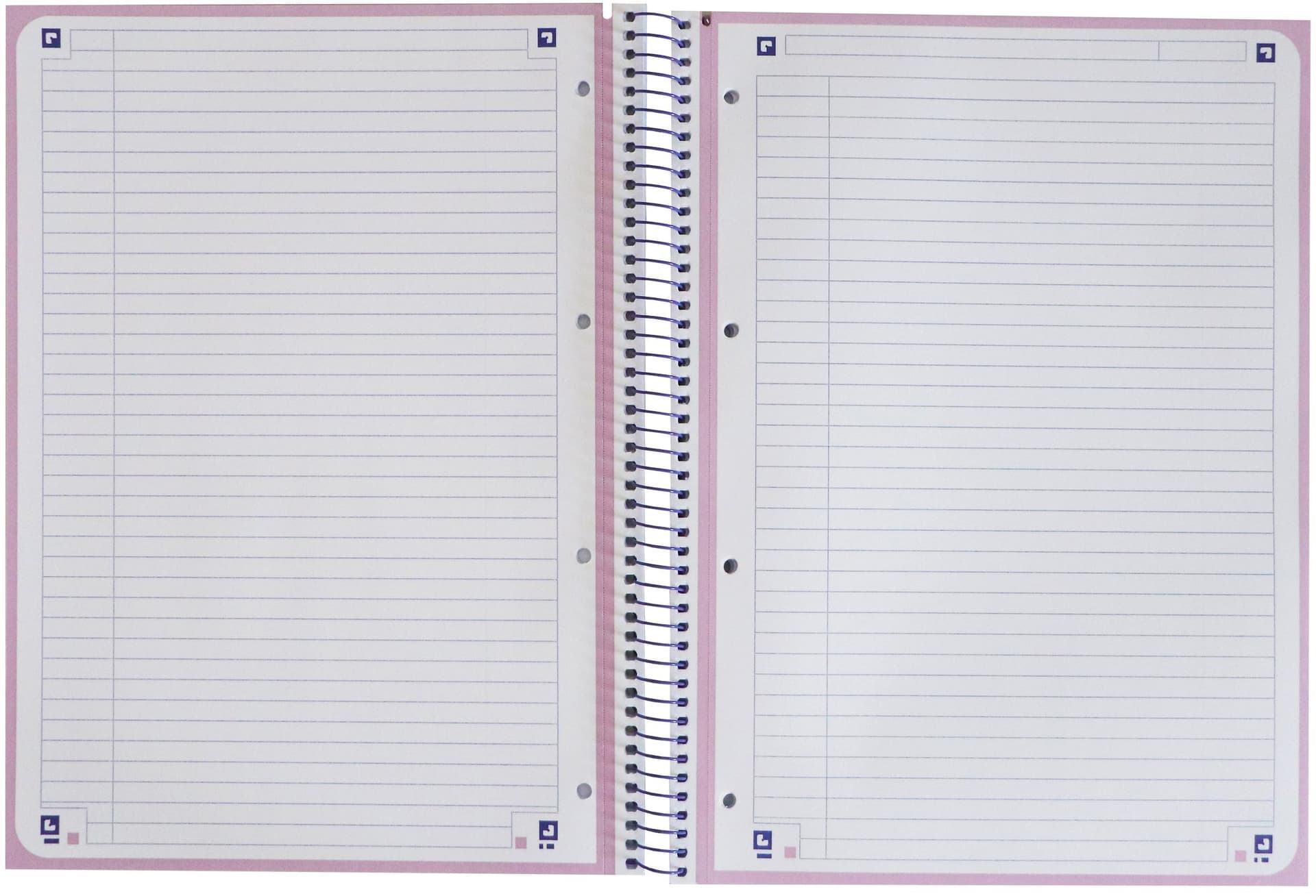 Notitieboek Oxford Touch Europeanbook A4+ 4-gaats lijn 160 pagina's pastel paars 3