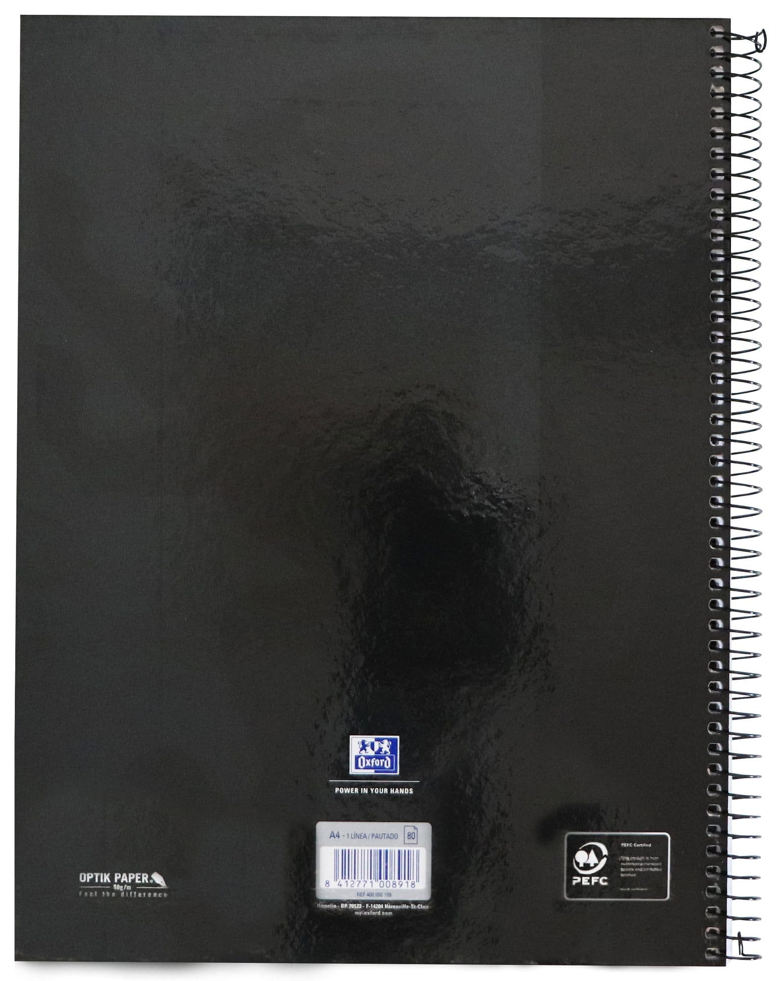Notitieboek Oxford Classic Europeanbook A4+ 4-gaats lijn 160 pagina's zwart 2
