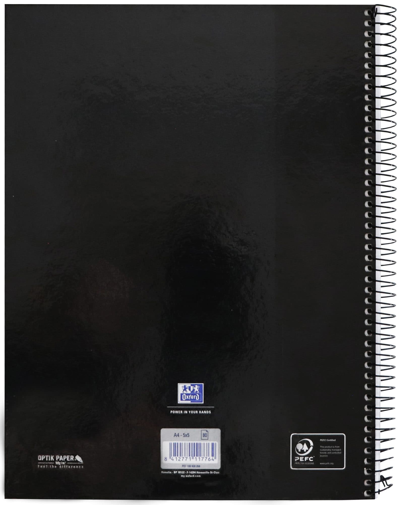 Notitieboek Oxford Classic Europeanbook A4+ 4-gaats lijn 160 pagina's zwart 5
