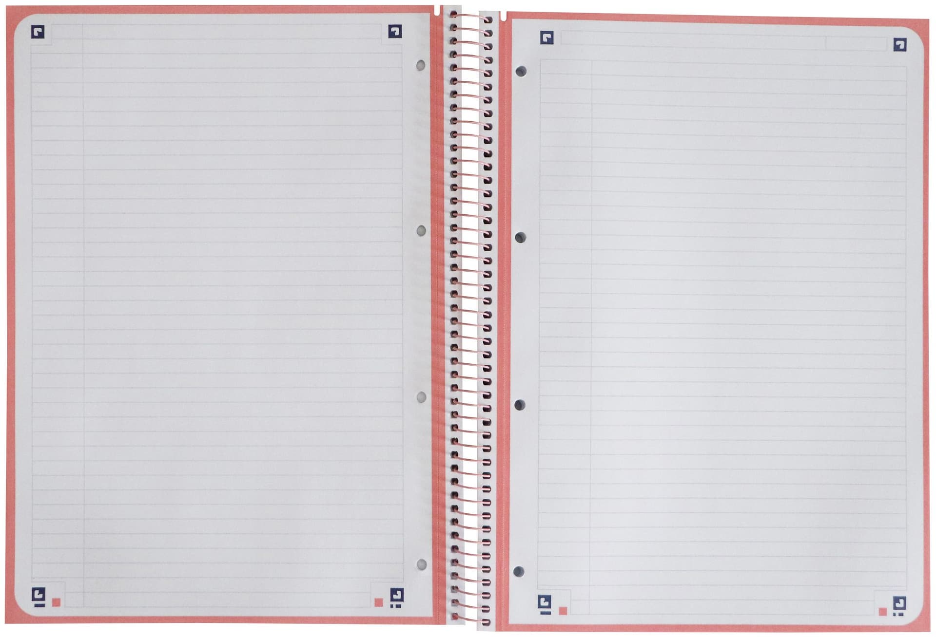 Notitieboek Oxford Touch Europeanbook A4+ 4-gaats lijn 160 pagina's pastel roze 4