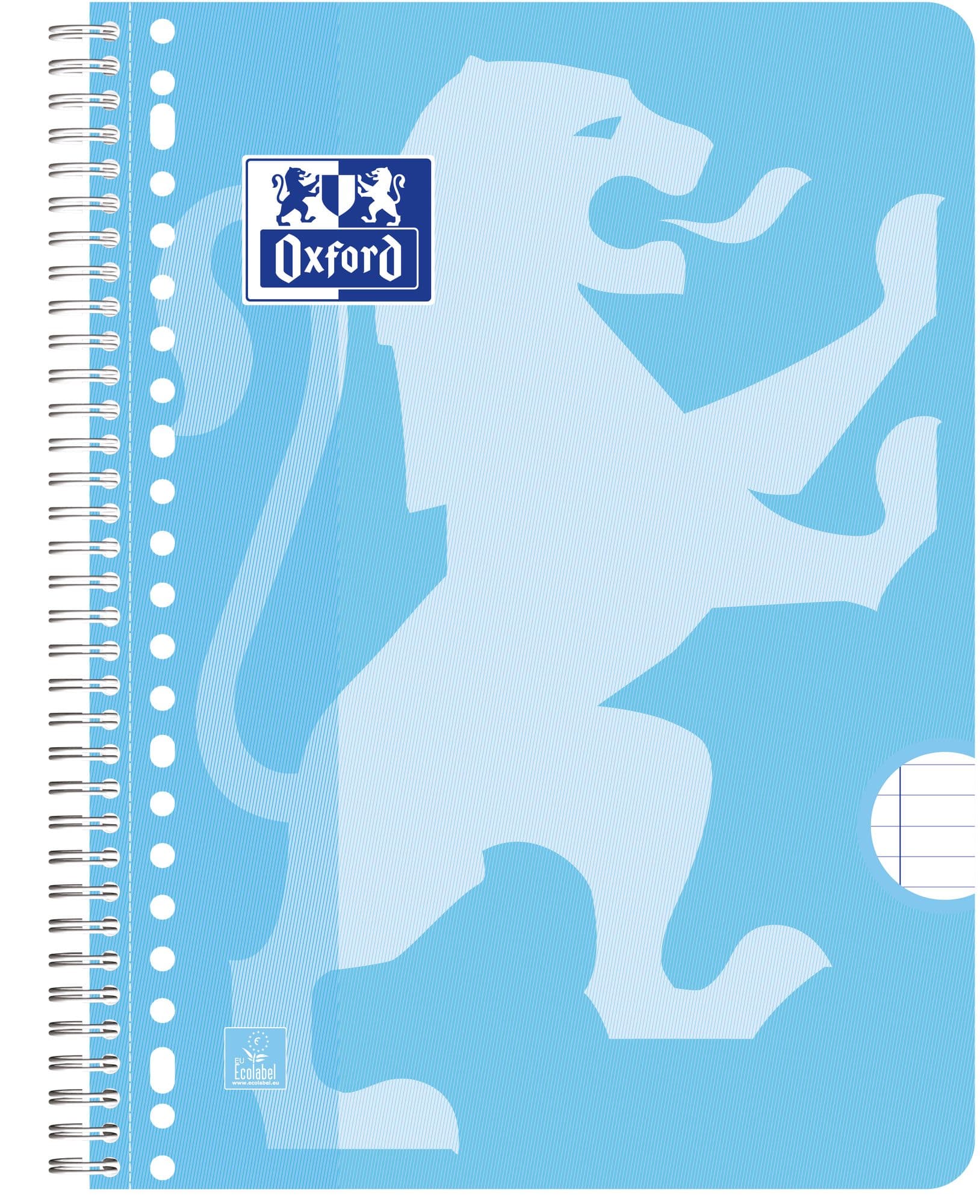 Collegeblok Oxford School A4+ lijn 23-gaats 160 pagina's 80gr pastel assorti 3 stuks 2