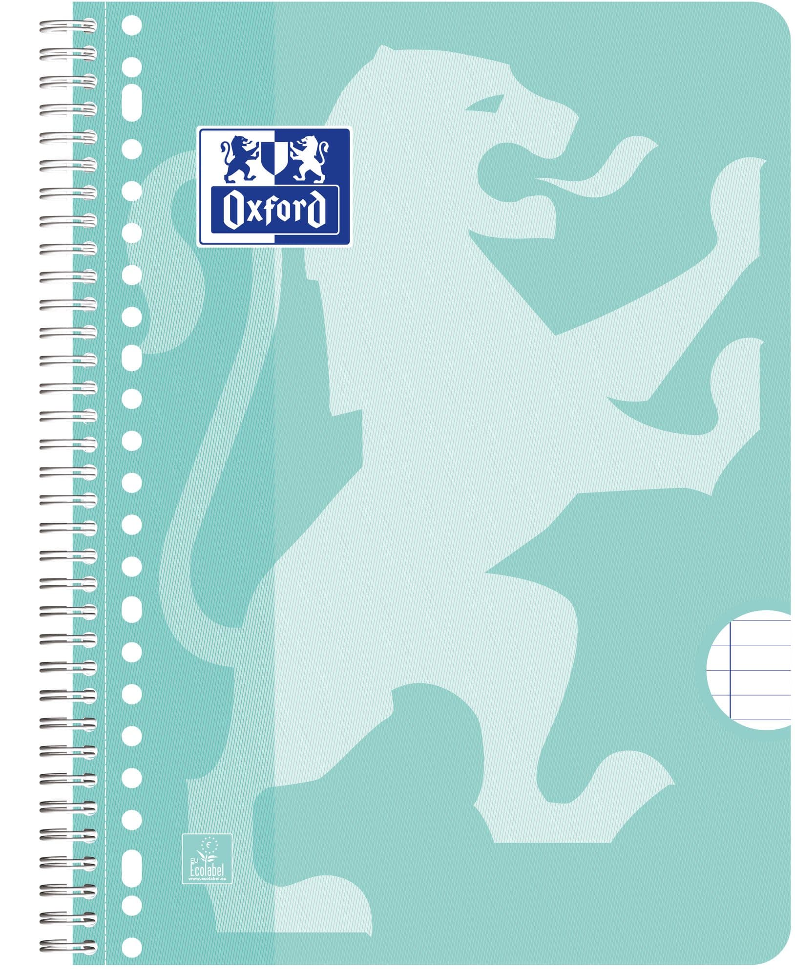 Collegeblok Oxford School A4+ lijn 23-gaats 160 pagina's 80gr pastel assorti 3 stuks 4