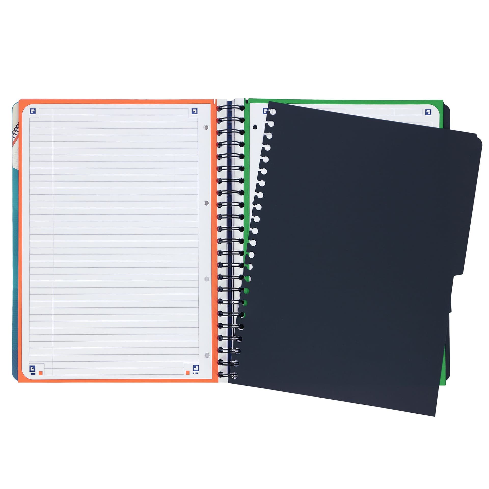 Projectboek Oxford School A4+ lijn 4-gaats 240 pagina's 80gr aqua 4