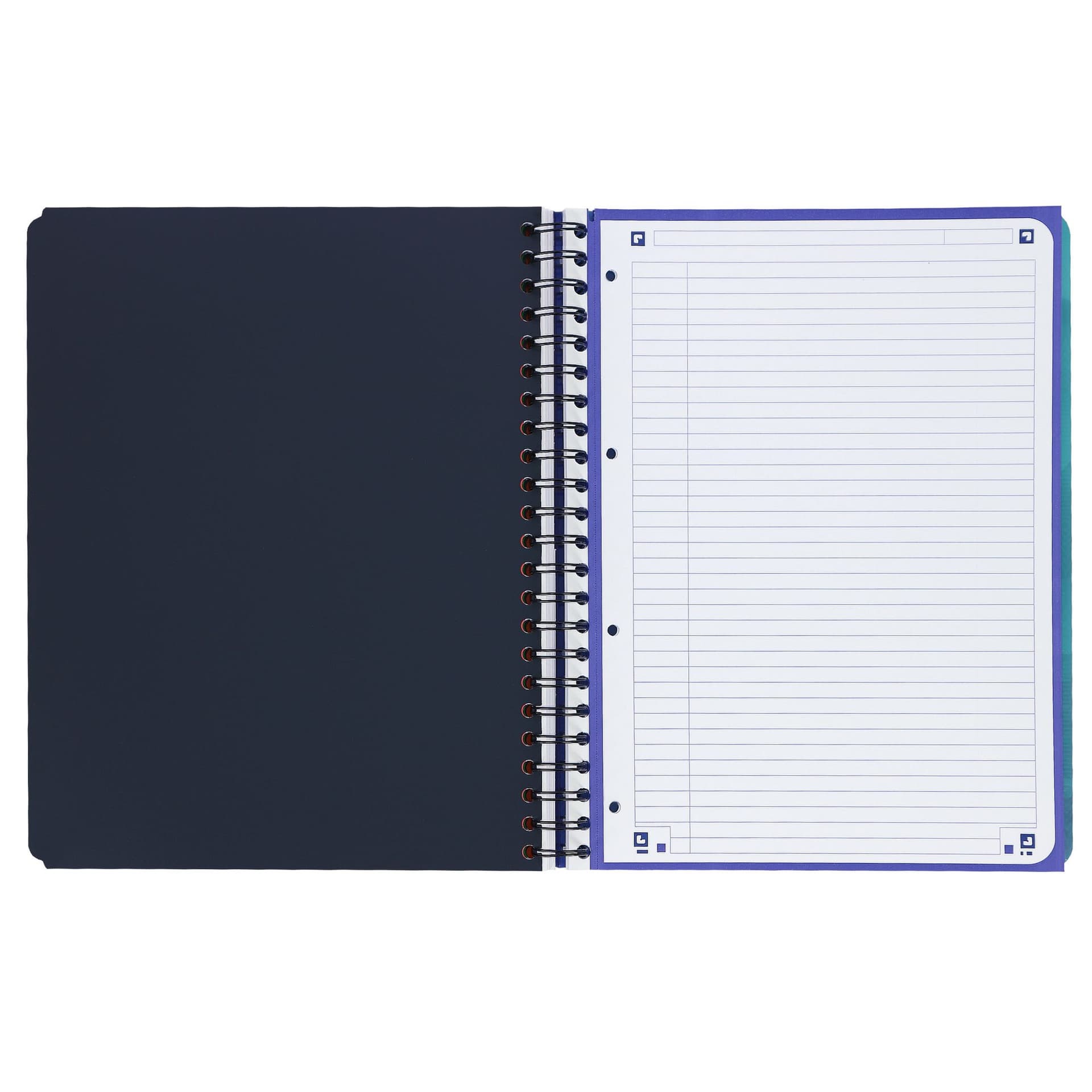 Projectboek Oxford School A4+ lijn 4-gaats 240 pagina's 80gr aqua 8