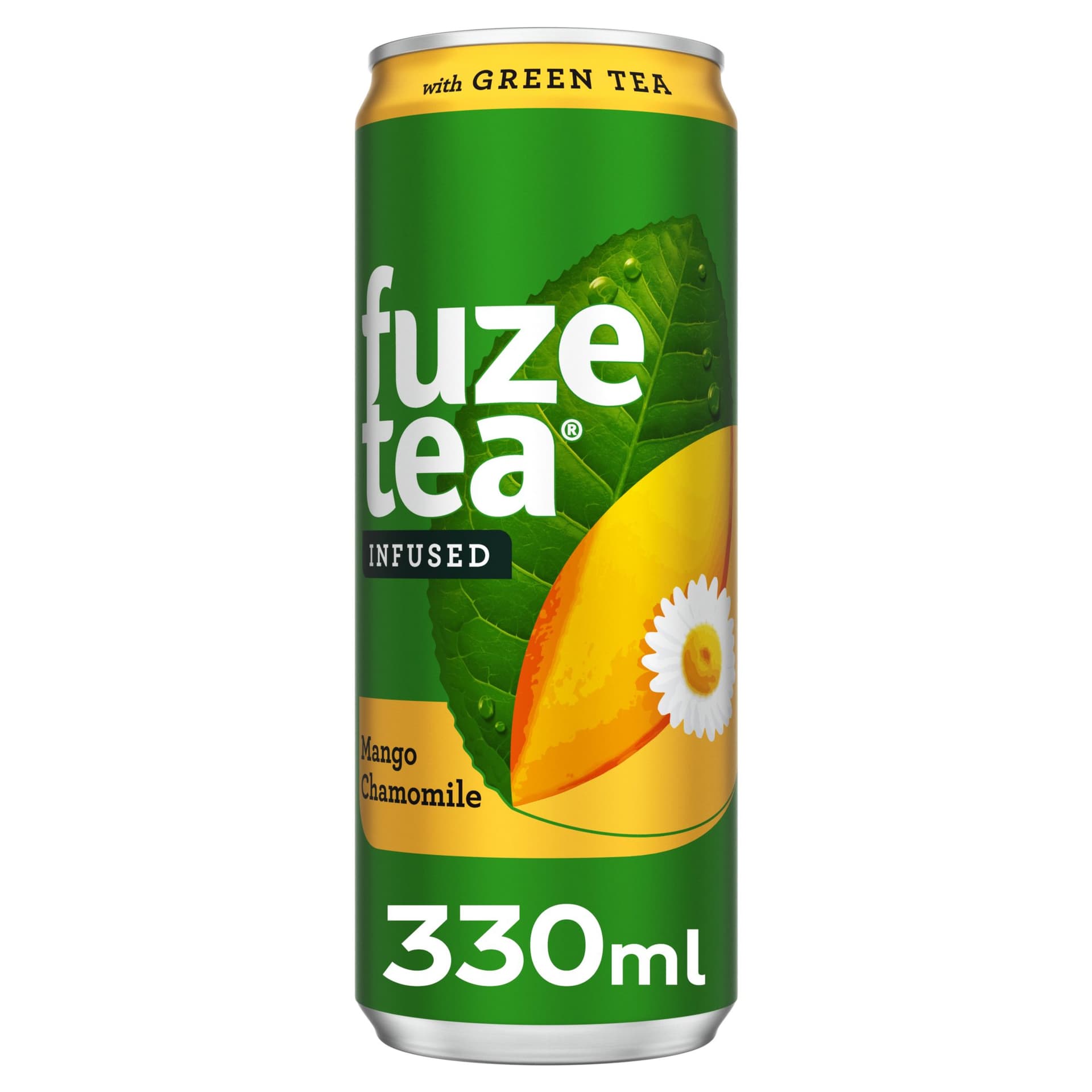 Frisdrank Fuze Tea Green Tea mango chamomile blik 330ml 2