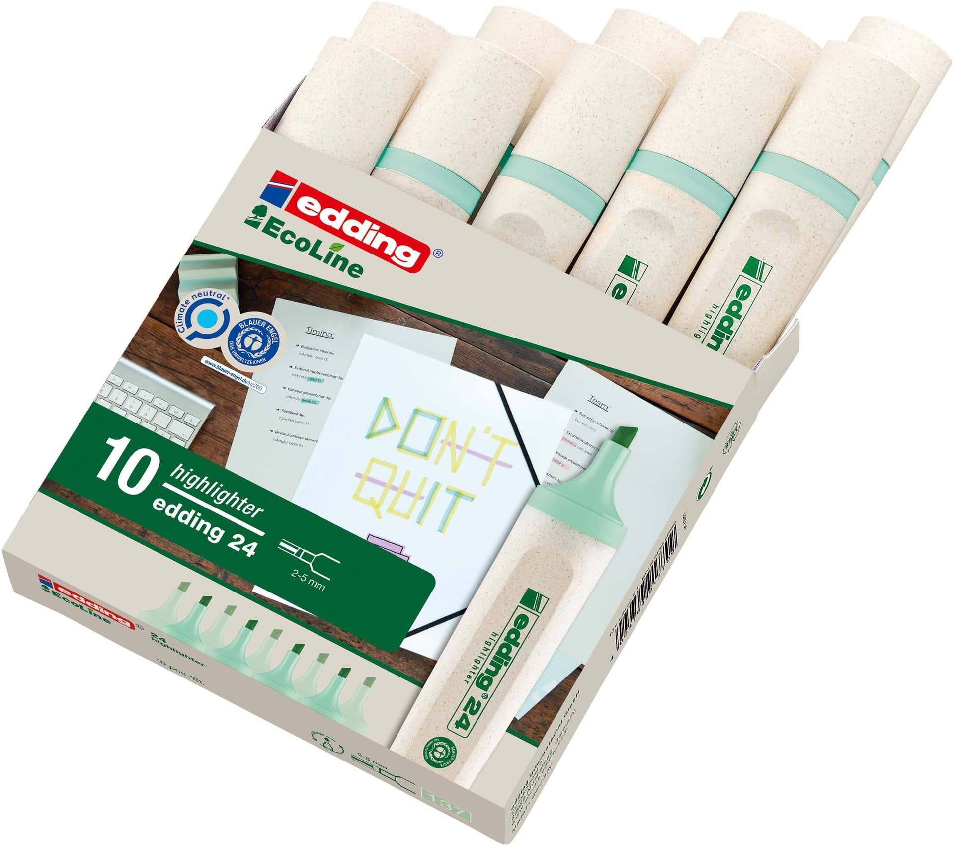 Markeerstift edding 24 EcoLine pastel groen 3