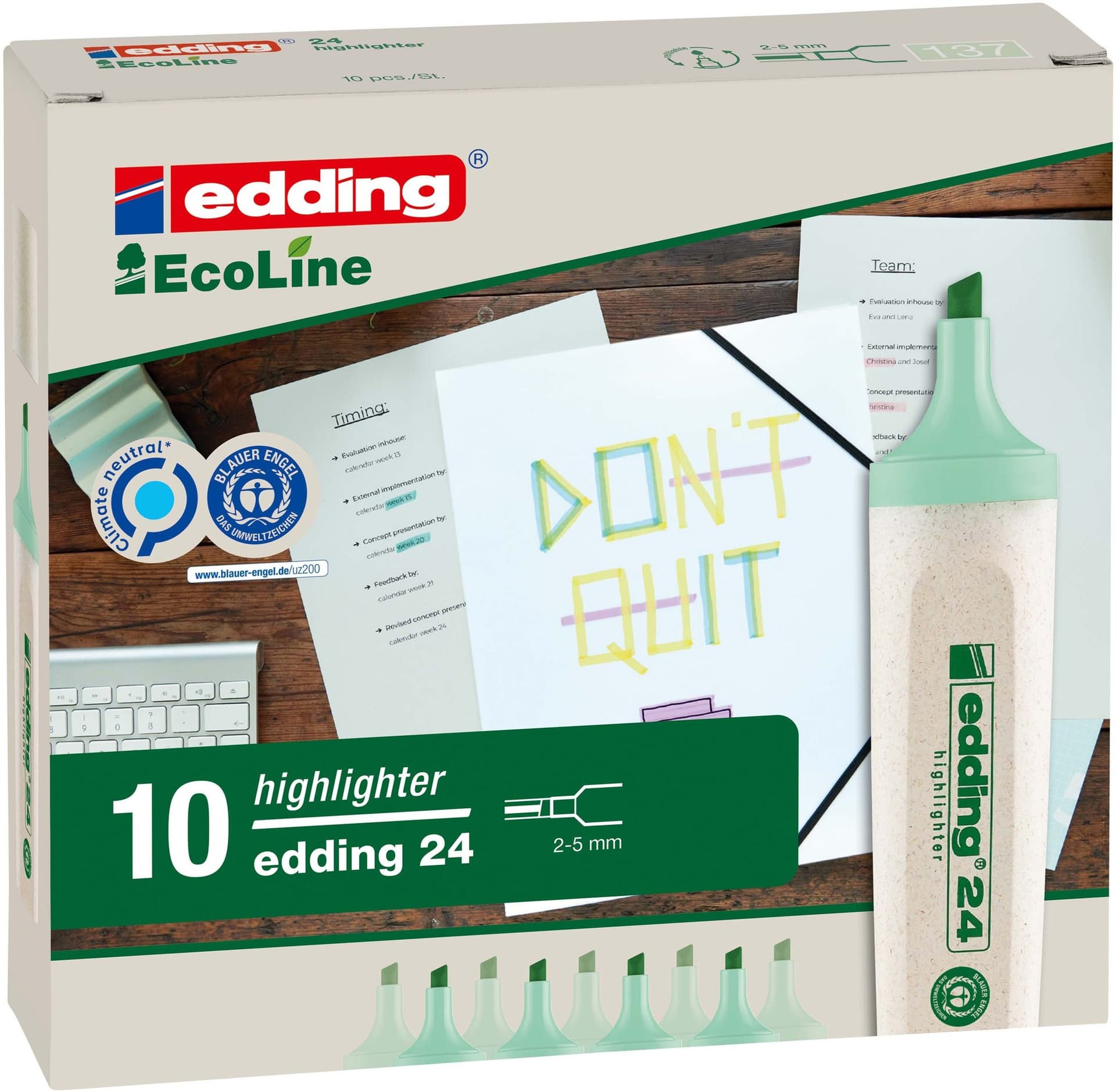 Markeerstift edding 24 EcoLine pastel groen 4