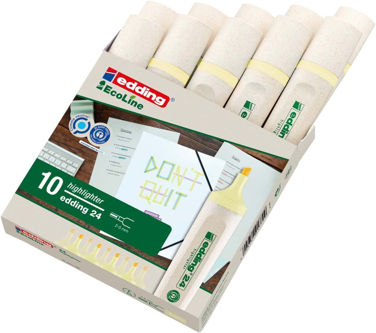 Markeerstift edding 24 EcoLine pastel geel 3