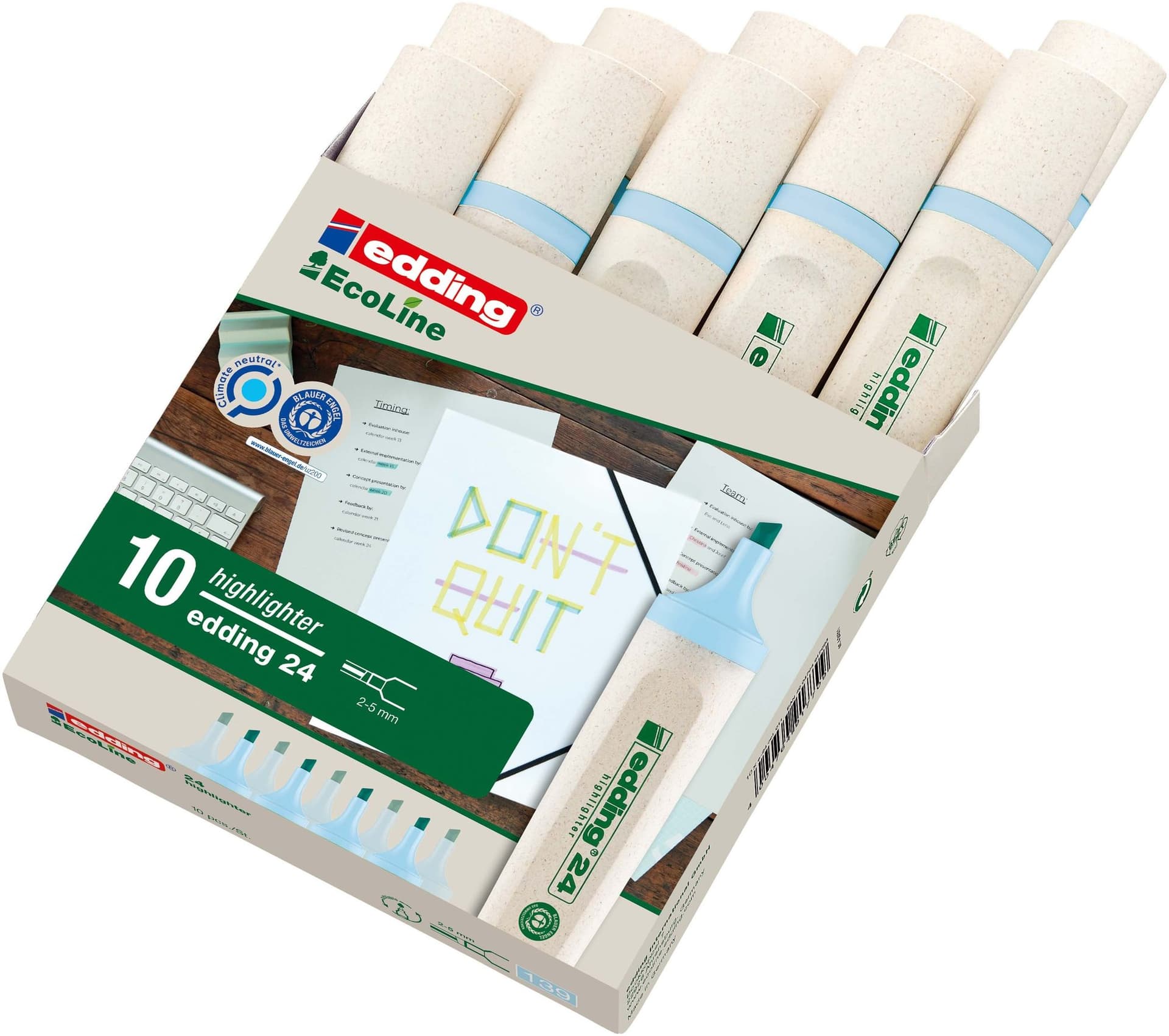 Markeerstift edding 24 EcoLine pastel blauw 3