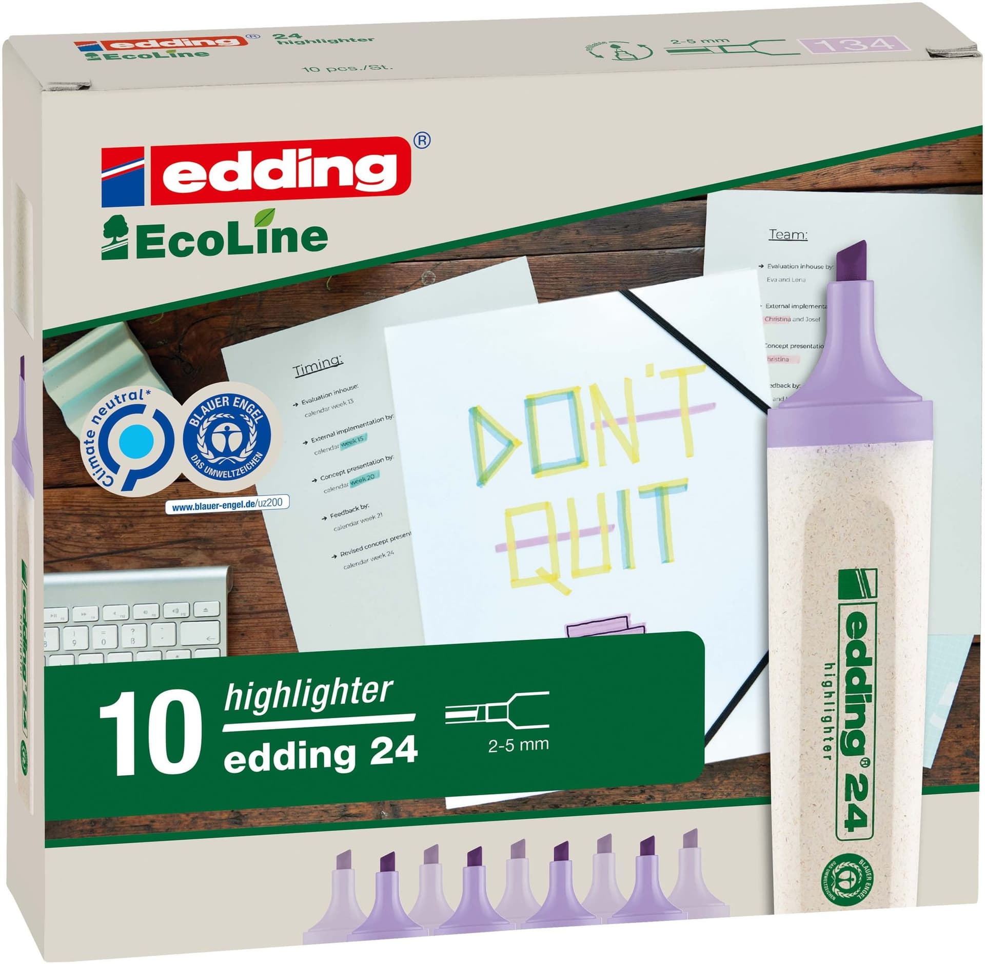 Markeerstift edding 24 EcoLine pastel violet 4