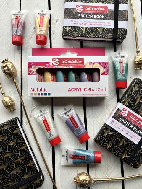 Acrylverf Talens Art Creation metallic assorti 6 tubes à 12ml 5