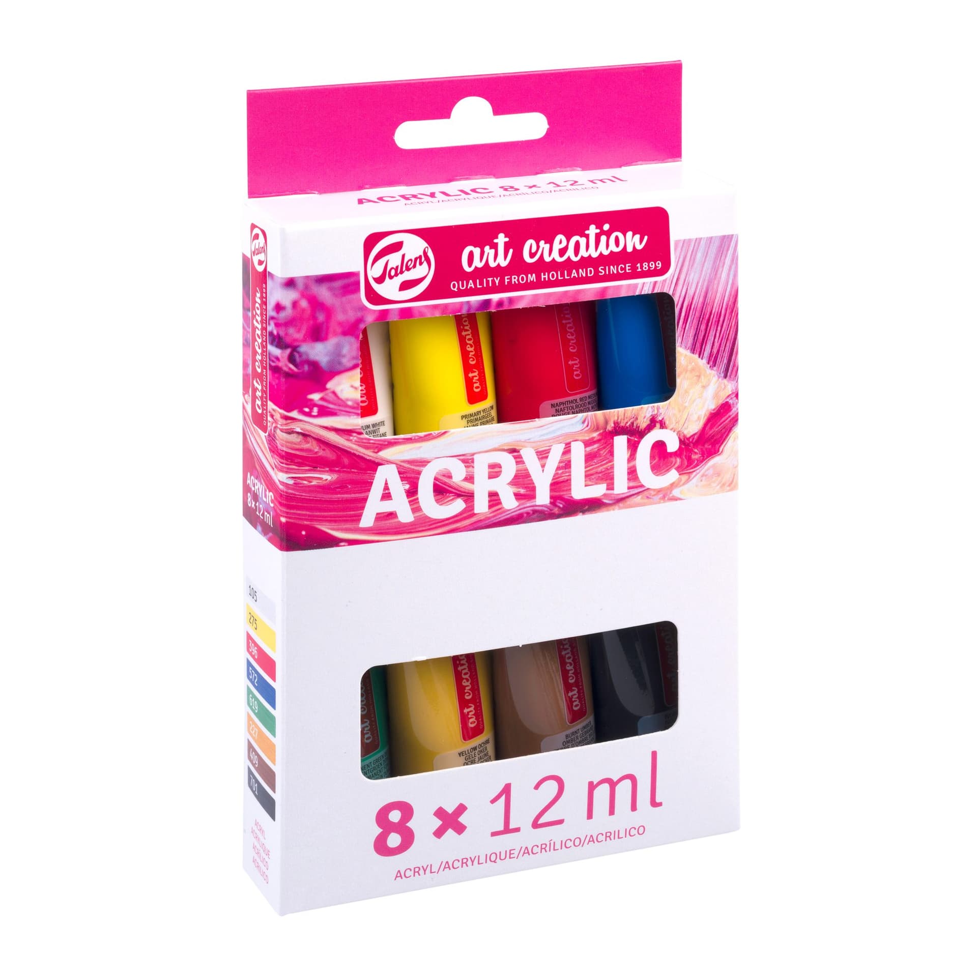 Acrylverf Talens Art Creation assorti 8 tubes à 12ml 2