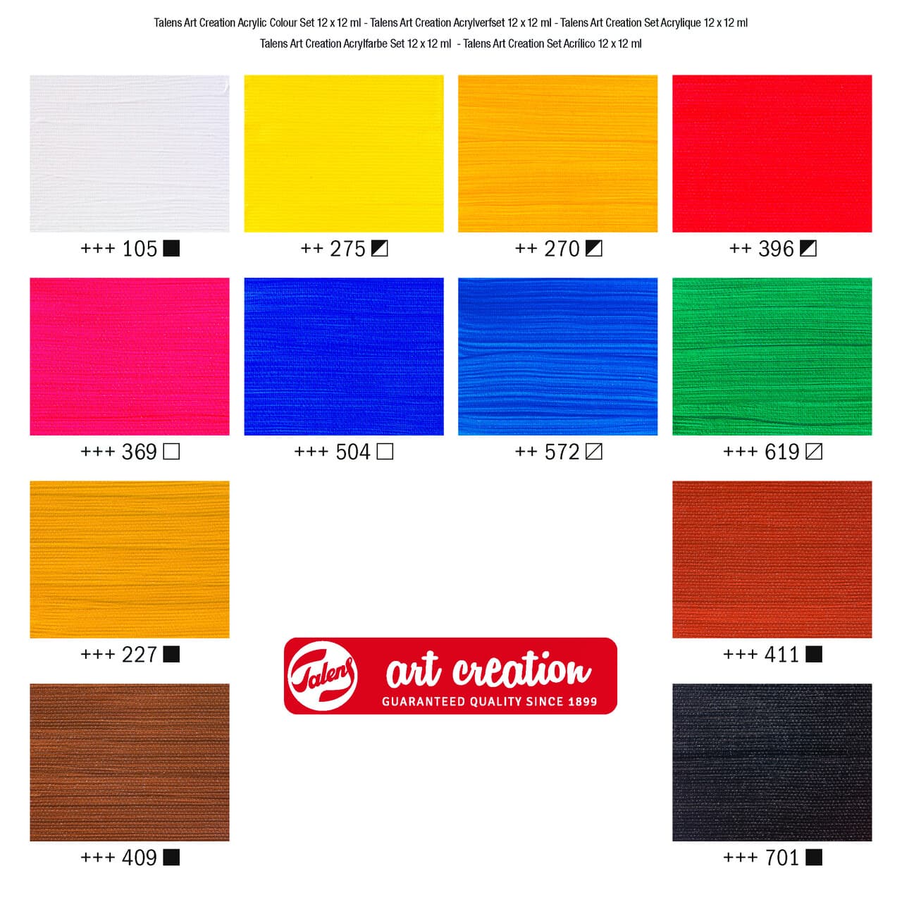 Acrylverf Talens Art Creation assorti 12 tubes à 12ml 5