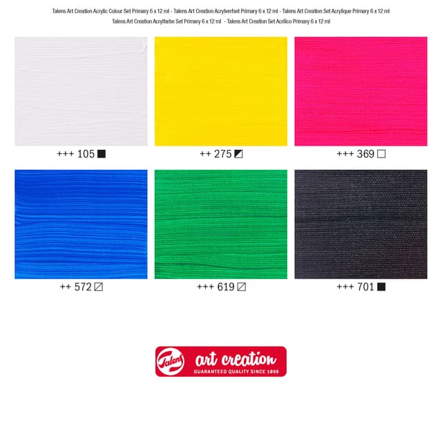 Acrylverf Talens Art Creation Primary assorti 6 tubes à 12ml 2