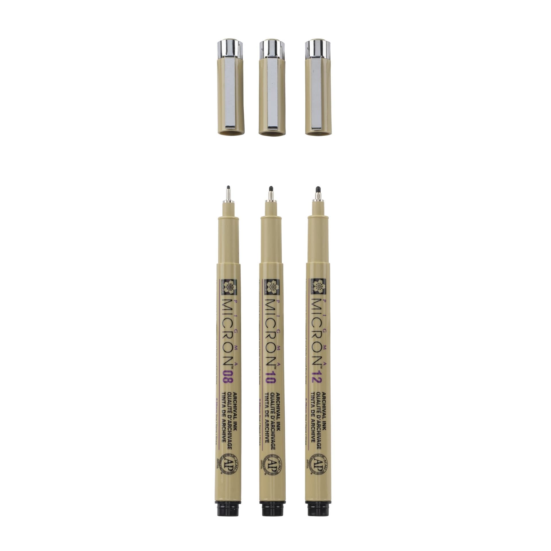 Fineliner Sakura Pigma Micron set à 3 schrijfbreedtes breed zwart 2