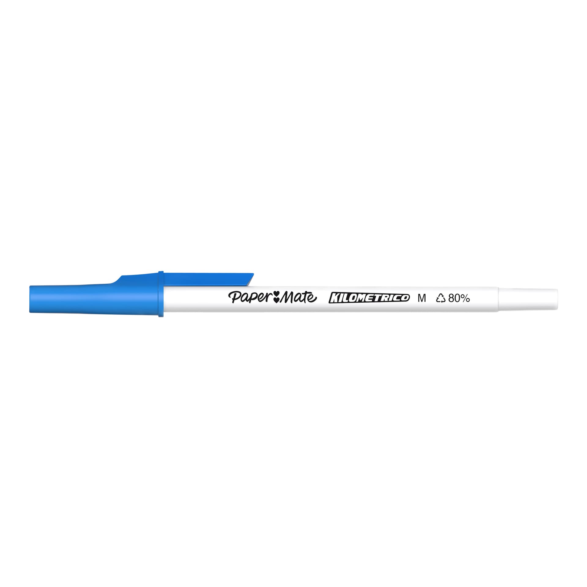Balpen Paper Mate Kilometrico Recycled medium blauw 4