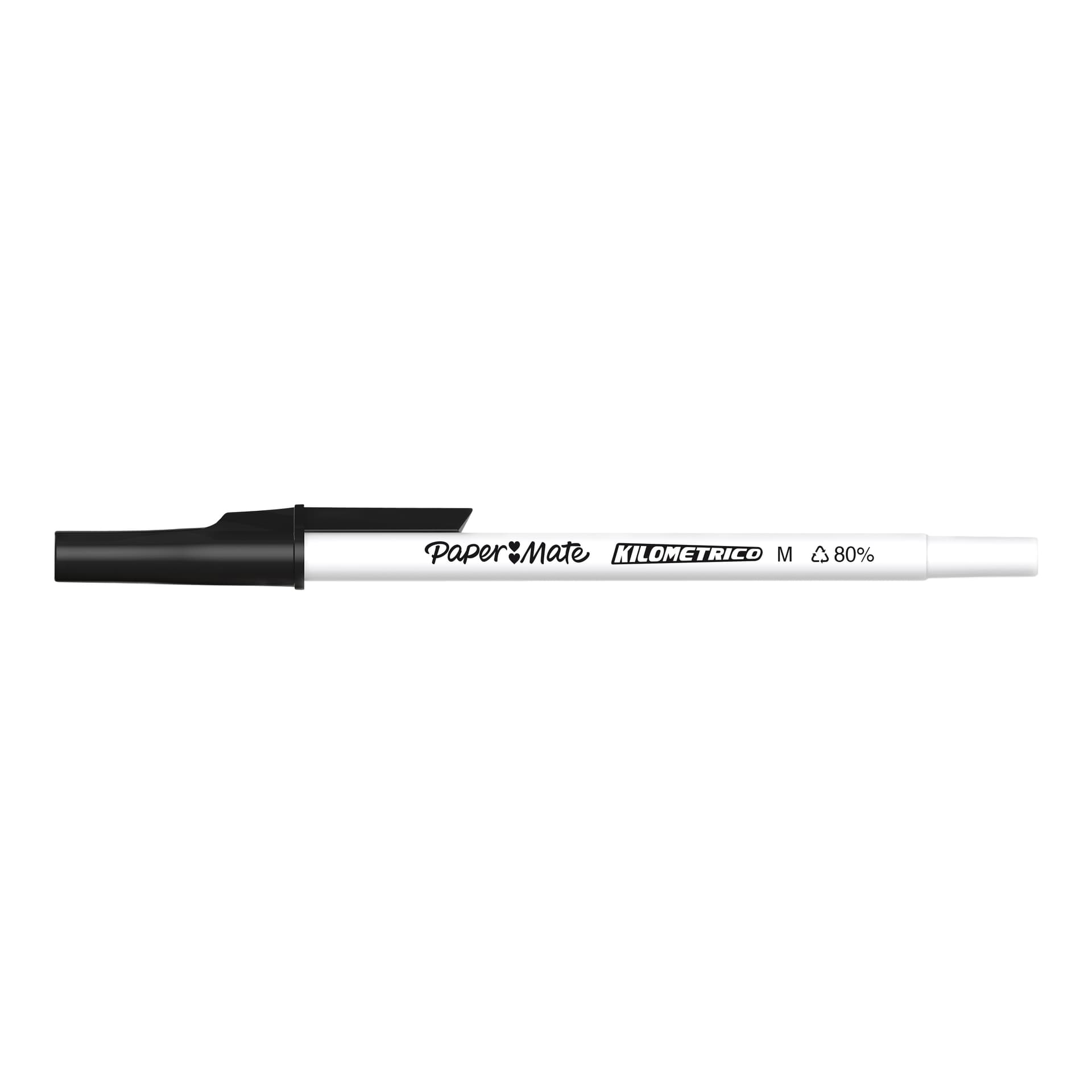 Balpen Paper Mate Kilometrico Recycled medium zwart 4