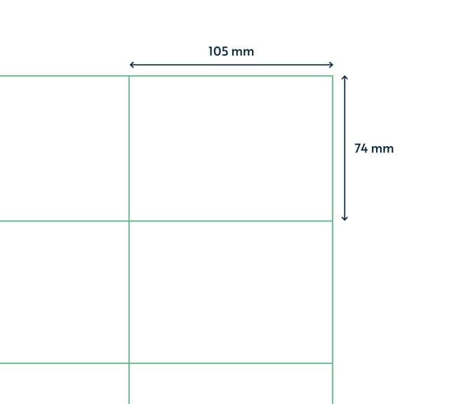 Etiket Qbasic A4 1.000 vel 105x74 mm 8000 labels