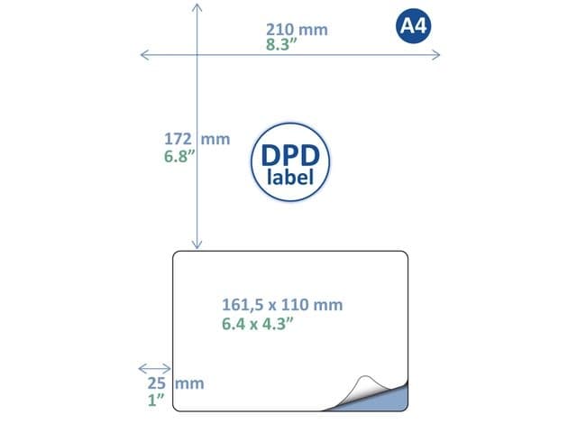 Retourlabel DPD IEZZY A4 1.000 vel 161,5x100mm 1000 labels 3