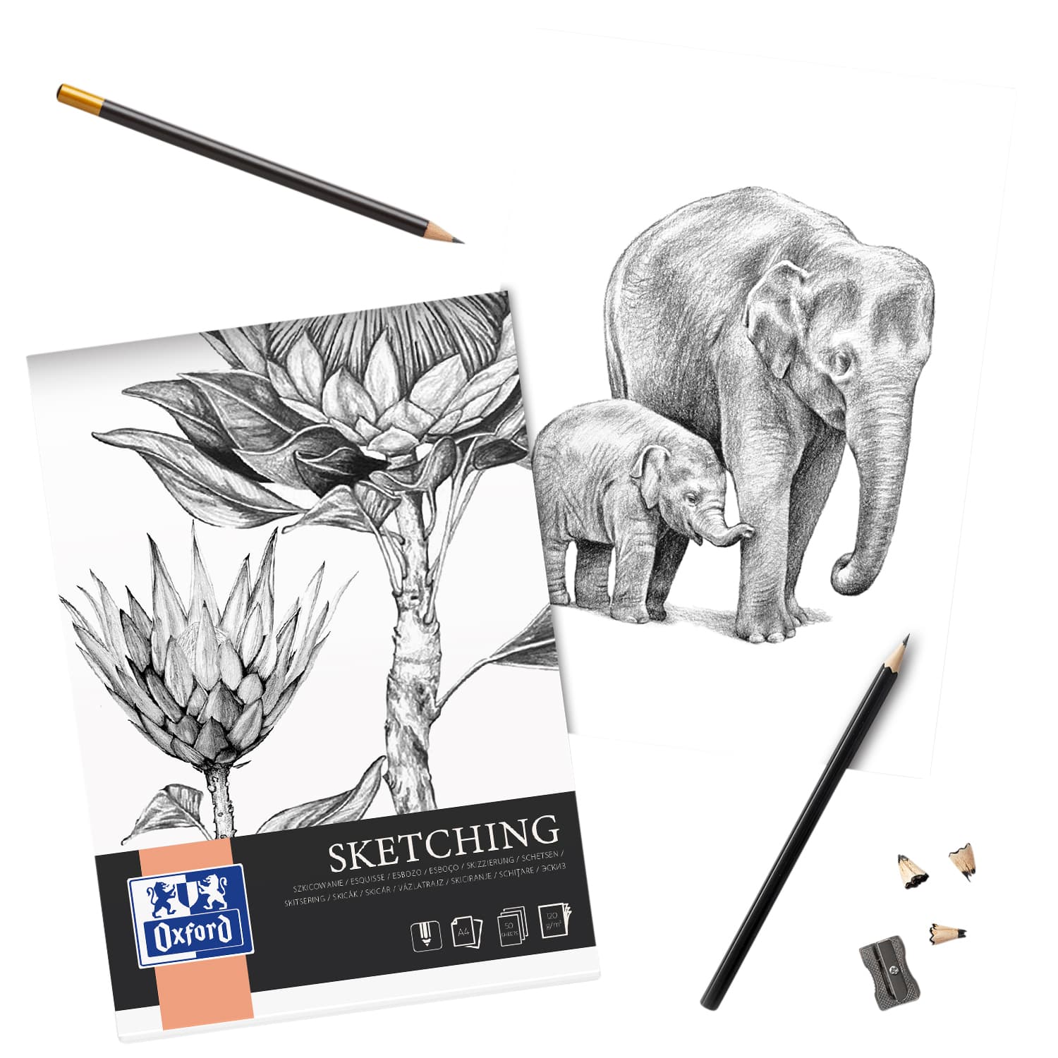 Tekenblok Oxford Sketching A3 50 vel 120 gram 2