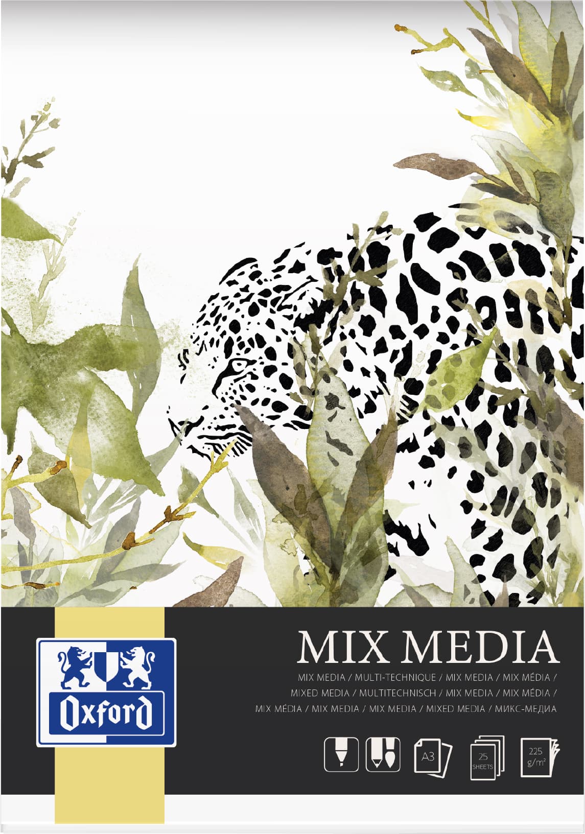 Tekenblok Oxford Mix Media A3 25 vel 225 gram