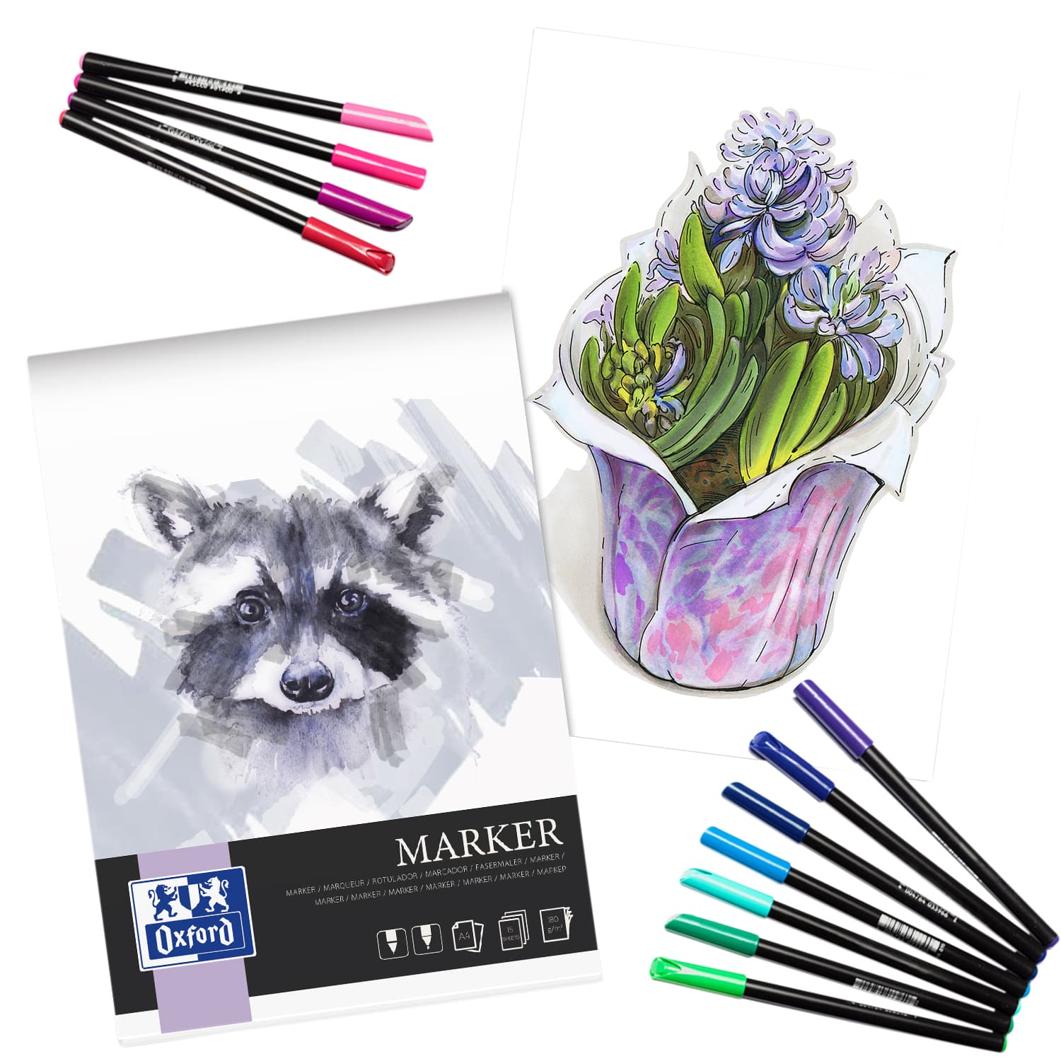 Tekenblok Oxford Marker A3 15 vel 180 gram 2