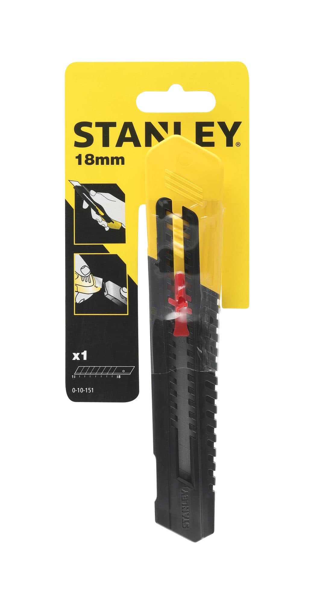 Afbreekmes Stanley SM 18mm antichoc blister à 1 stuk 2