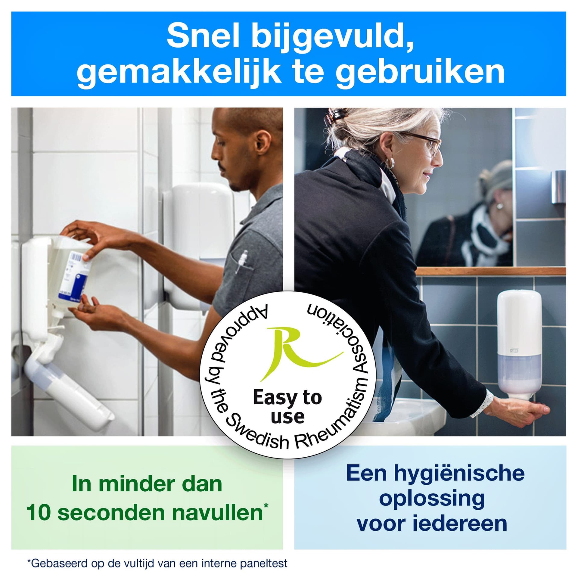 Handdesinfectie Tork S4 Premium alcoholgel ongeparfumeerd 1000 ml 424103 4