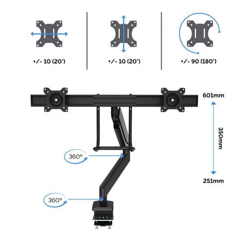 Monitorarm Fellowes Eppa Crossbar wit 4