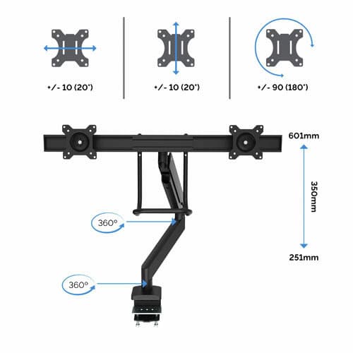 Monitorarm Fellowes Eppa Crossbar zilver 4