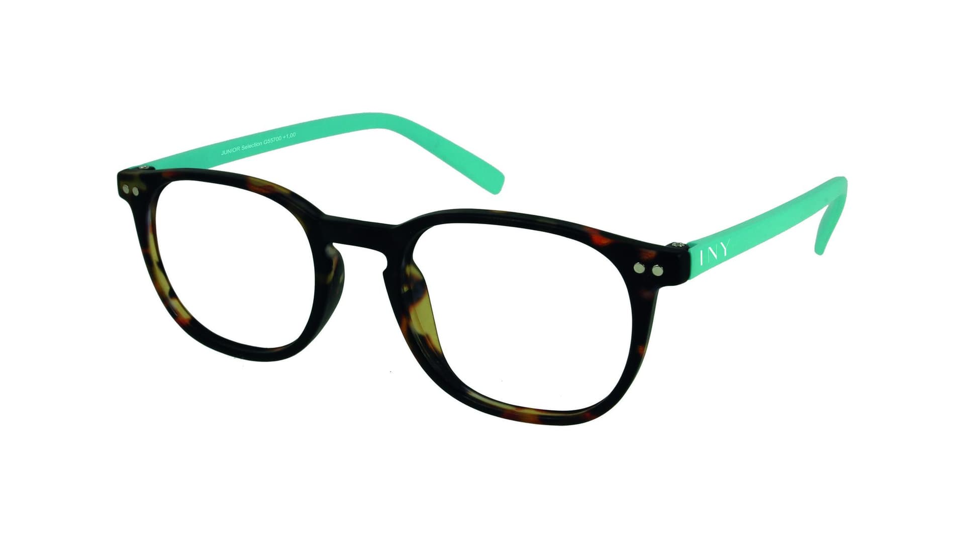 Leesbril I Need You +1.00 dpt Junior Selection bruin-turquoise 2