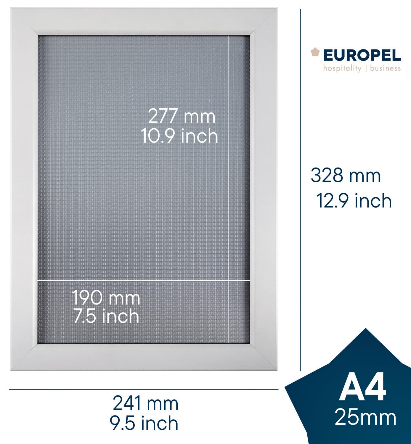 Kliklijst Europel A4 25mm mat wit 2