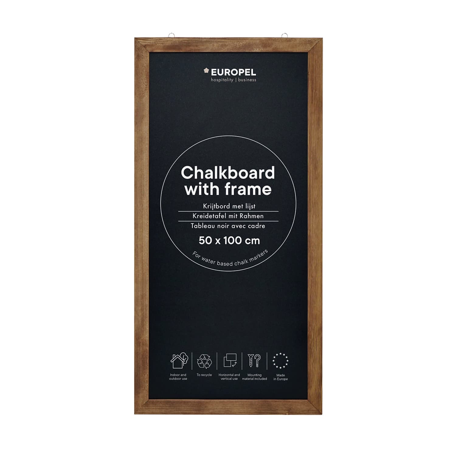 Krijtbord Europel met lijst 50x100cm natural 5
