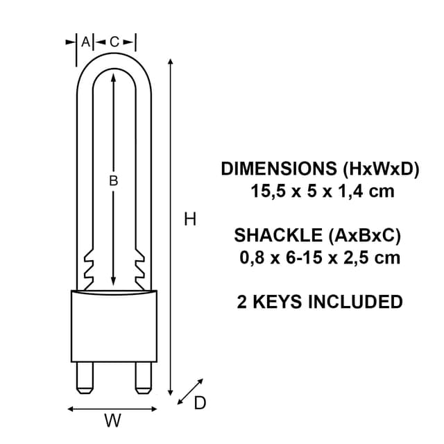 Hangslot MasterLock verstelbaar messing 50mm 3