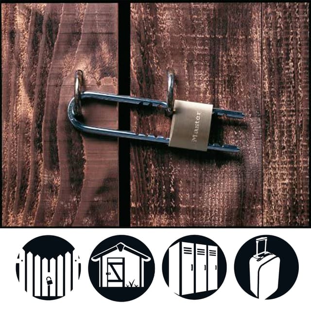 Hangslot MasterLock verstelbaar messing 50mm 4