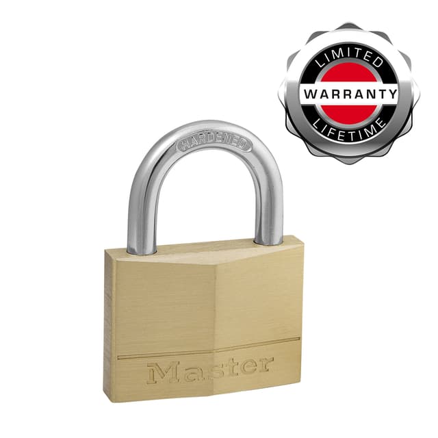 Hangslot MasterLock 4 gelijksluitend messing 50mm 4 stuks 2