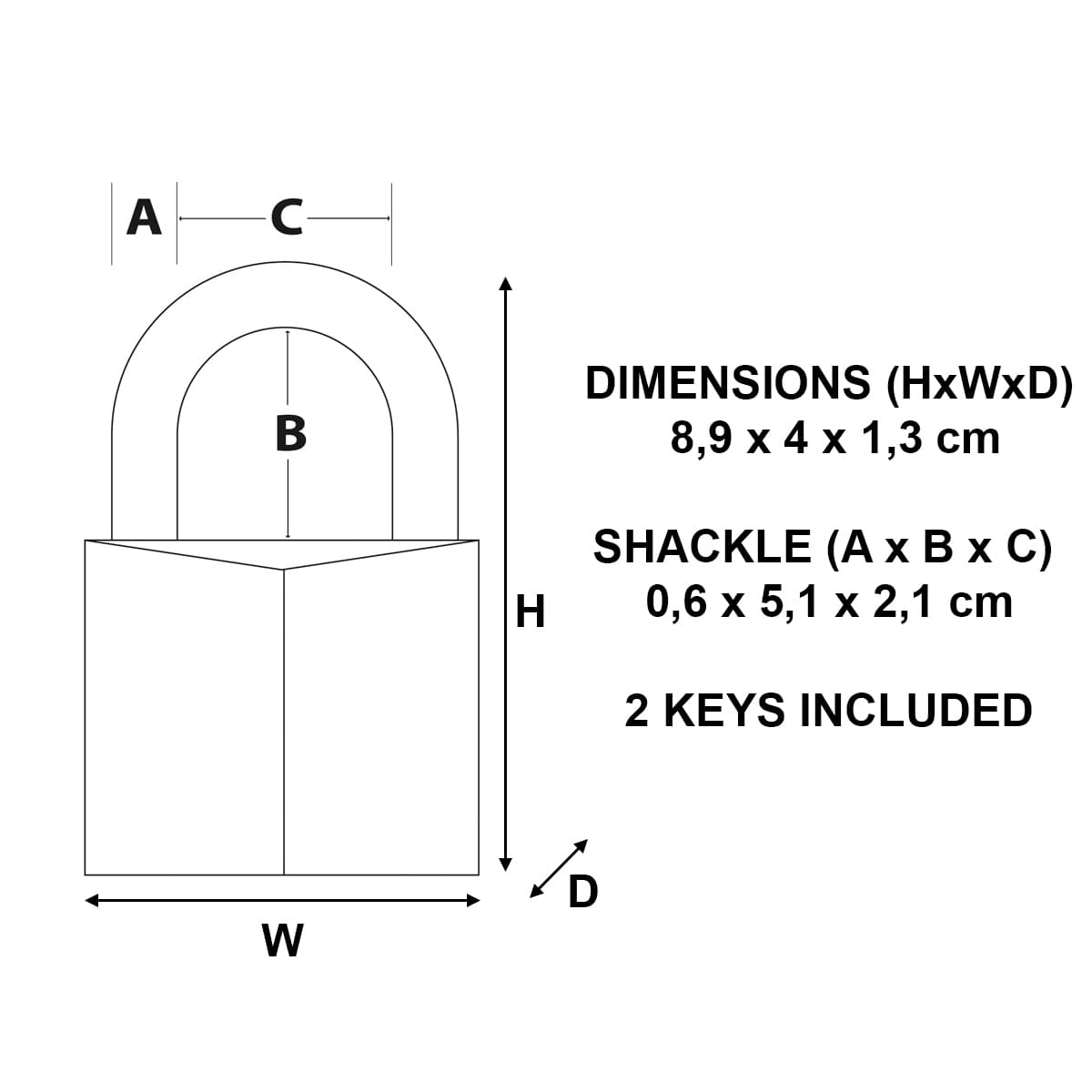 Hangslot MasterLock beugel 51mm messing 40mm 3