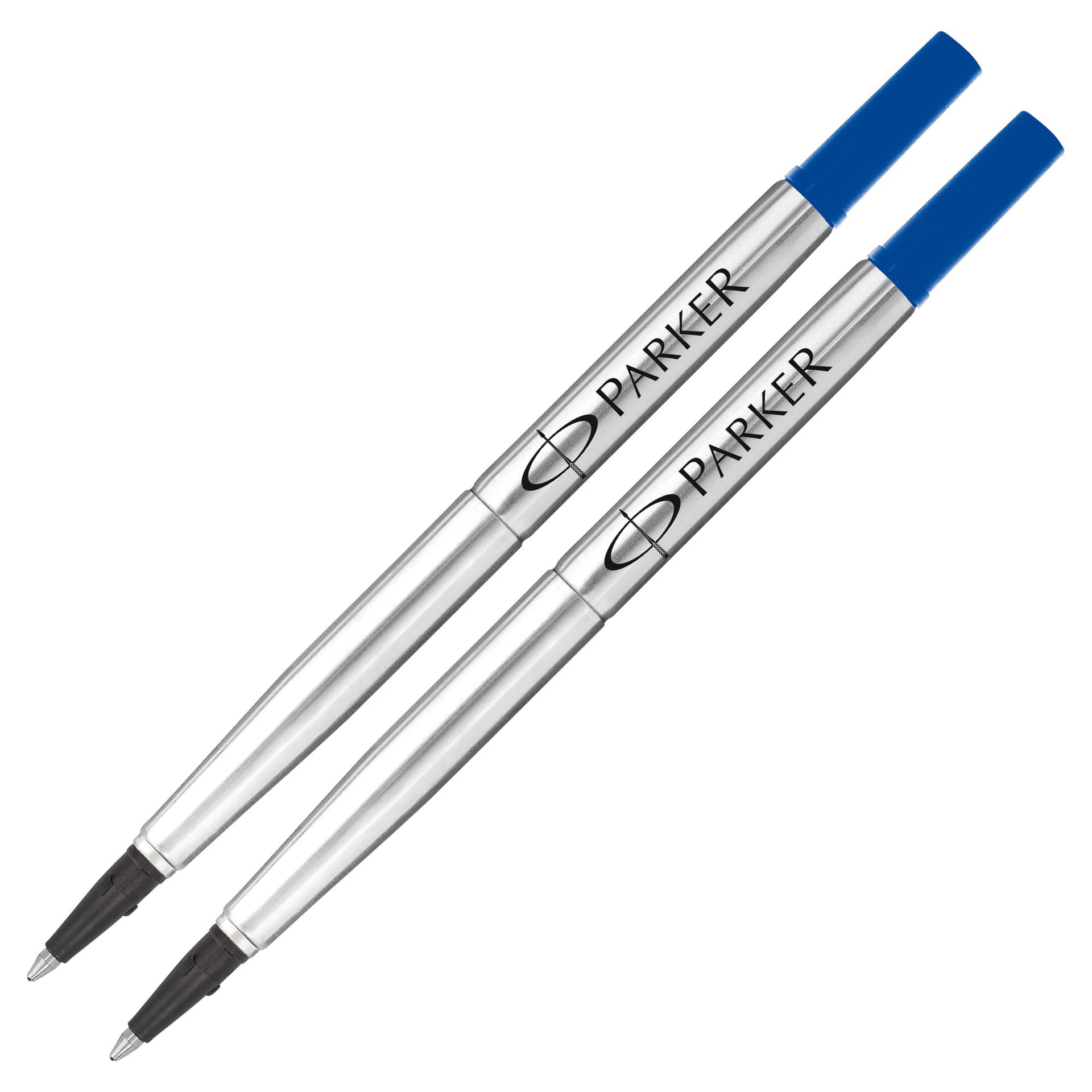 Rollerpenvulling Parker Quink medium blauw blister à 2 stuks 2