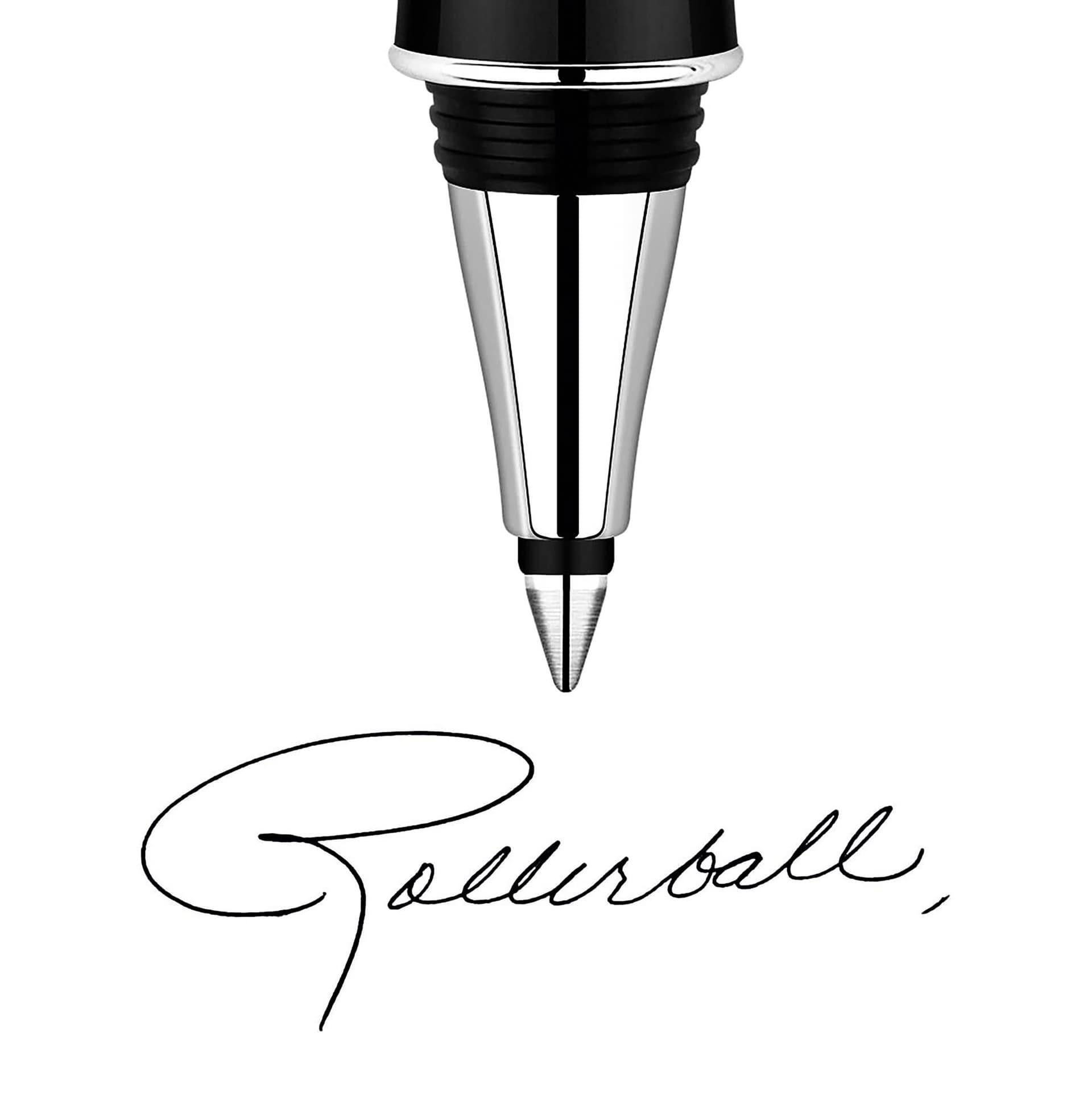 Rollerpenvulling Parker Quink medium zwart blister à 2 stuks 3