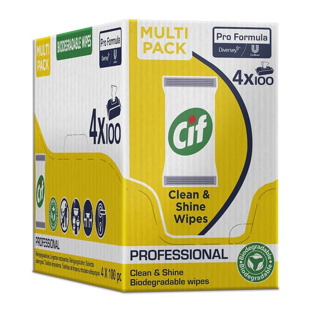 Reinigingsdoekjes CIF Pro formula Multi Clean&Shine 100 stuks 2