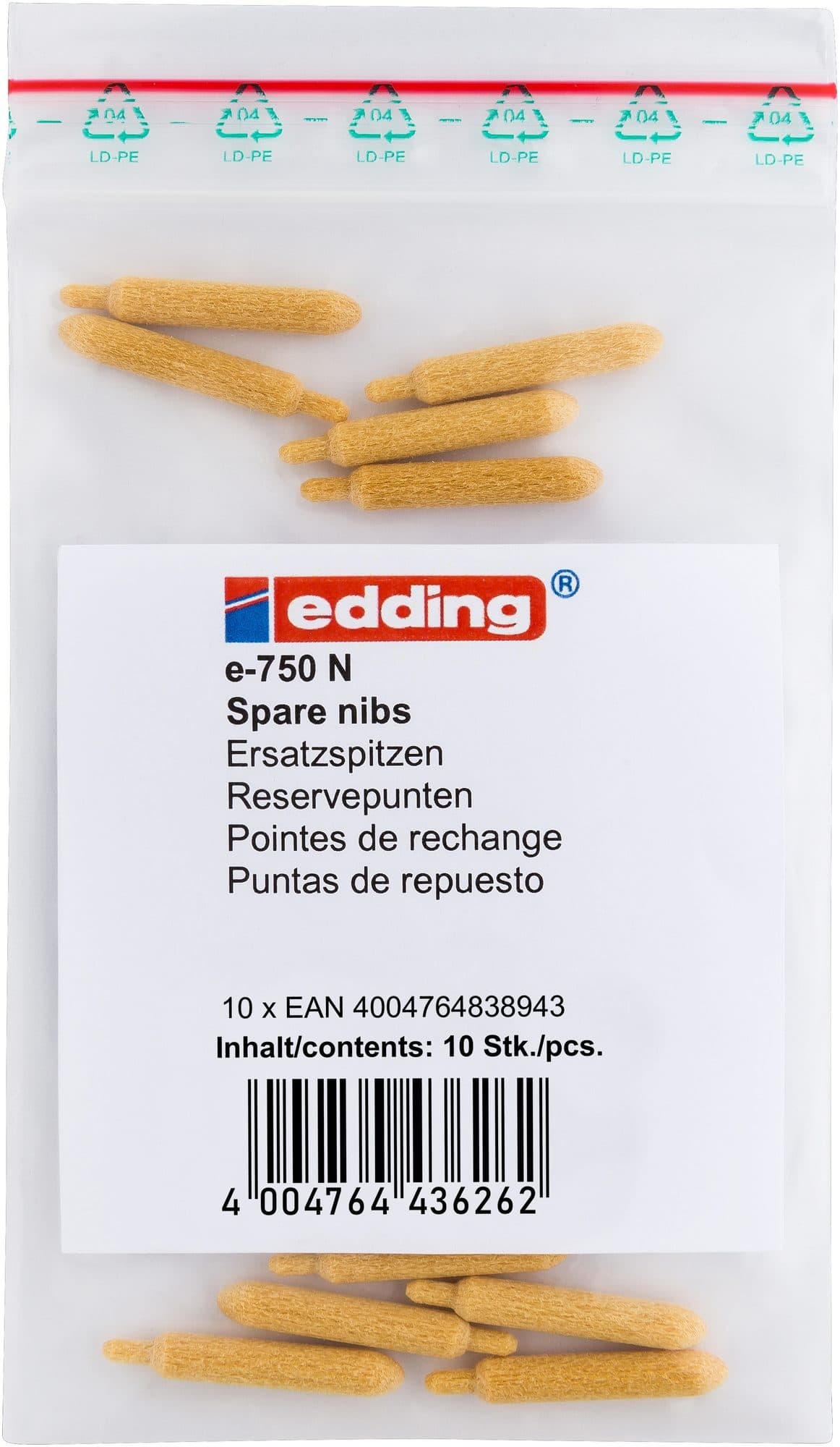 Reservepunt edding 750N set à 10 stuks 2