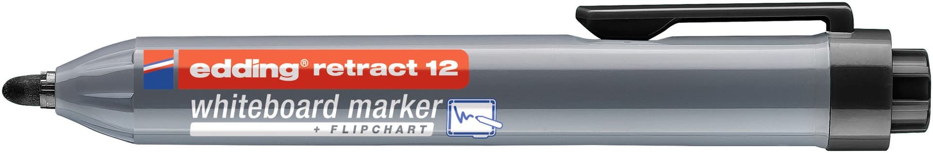 Whiteboardmarker edding 12 drukknop rond 1.5-3mm zwart